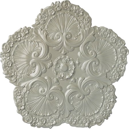 Shell Ceiling Medallion, Hand-Painted Flash Copper, 25 5/8OD X 1P